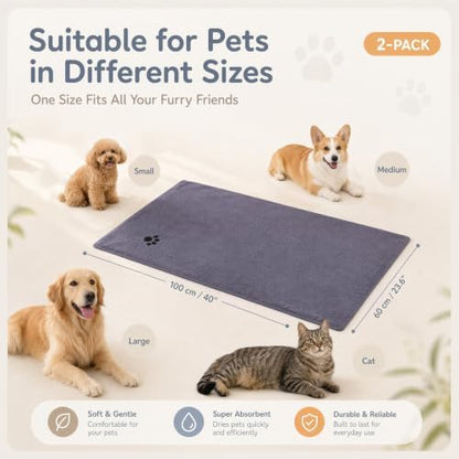 Microfiber Dog Towel-Super Absorbent, Lightweight & Portable - Image 3
