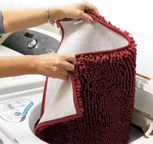 Muddy Mat® 4-Piece Red Medium 30"X19" AS-SEEN-ON-TV Highly Absorbent Microfiber - Image 2
