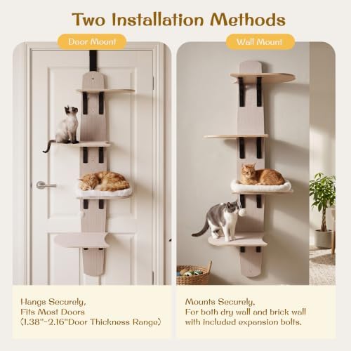 Door Hanging Cat Tree Climber 4-Level Door Mounted Tower - Image 4