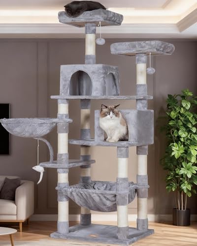 Heybly Cat Tree, 70 inches Tall Cat Tower by HEYBLY