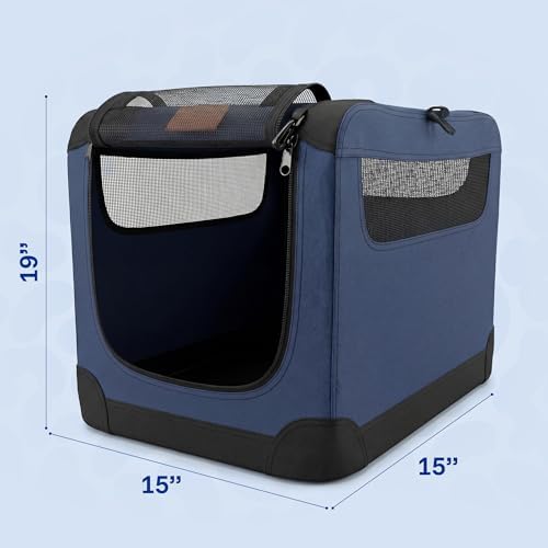AKC Soft-Sided Dog Travel Crate, Folding Portable Kennel - Image 5
