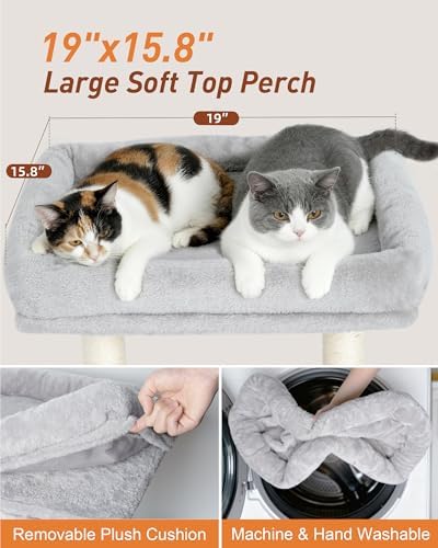 19" Small Cat Tree with Scratching Post - Image 2