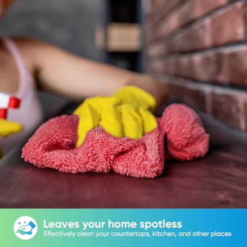 HOMEXCEL Red Microfiber Cleaning Cloth, Microfiber Towels - Image 3