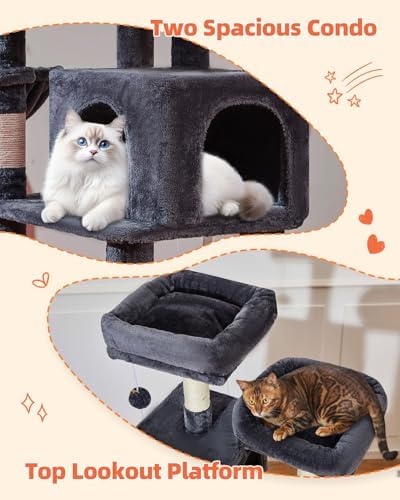 Taoqimiao Cat Tree, 67 in Tall Cat Tower - Image 5