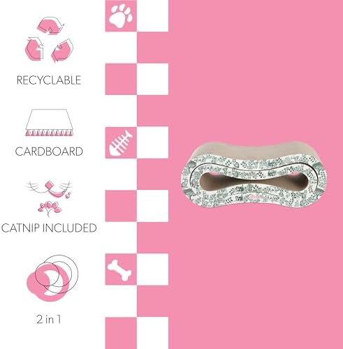 CSR1014F Suvi 26" Modern Cardboard Infinity 2-in-1 Lounge Bed Cat Scratcher - Image 4
