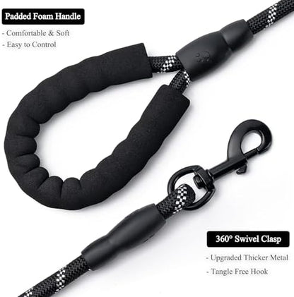 2 Pack Dog Leash, Heavy Duty Nylon Rope Pet Leashes - Image 3