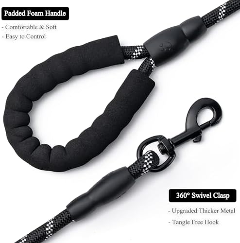 2 Pack Dog Leash, Heavy Duty Nylon Rope Pet Leashes - Image 3