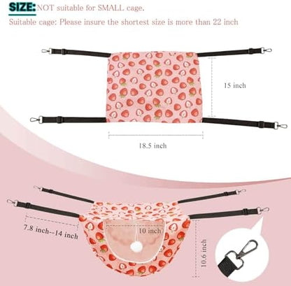 JSPYFITS Cat Cage Hammock with Ball, Double Layer Hanging Adjustable Soft Pet - Image 3