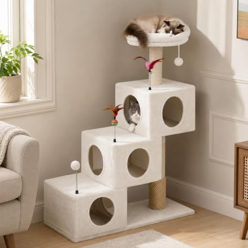 YUNIQUE Small Cat Tree for Indoor Cats, Cat Tower - Image 3