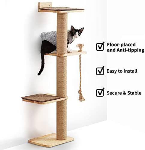 FUKUMARU Cat Scratching Activity Tree Wall Mounted - Image 6