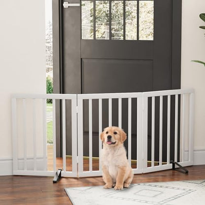Dog Gate, Bamboo Freestanding Dog Gates - Image 4