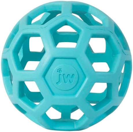 JW Pet HOL-ee Roller Dog Puzzle Ball, Medium 4.5in, Natural Rubber by JWPet