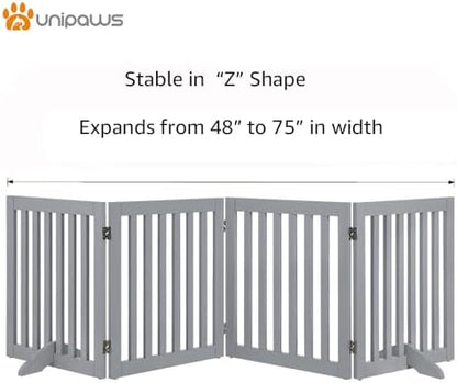 unipaws 24”H Free Standing Pet Gate - Image 4