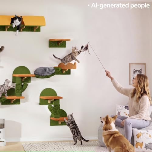 Cactus Floor-to-Ceiling Cat Tree, Adjustable Height - Image 5