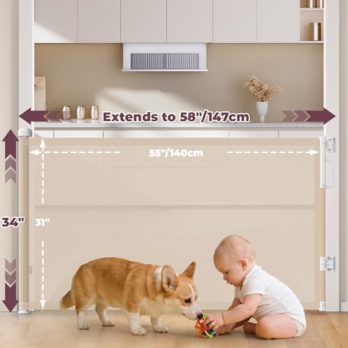2Pack Retractable Baby Gates for Stair - Image 2