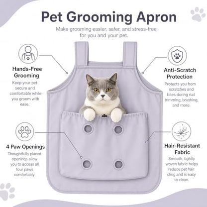 Pet Grooming Apron, Anti-Scratch Cat Holding - Image 3