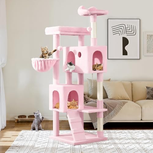 Allewie 64 Inches Multi-Level Cat Tree Tower by Allewie