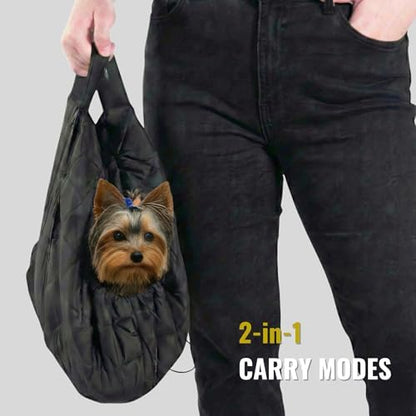 Small Dog Sling Carrier, Hands-Free Crossbody - Image 2