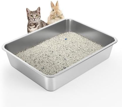 WENBOKMIN Stainless Steel Cat Litter Box by Wenbokmin