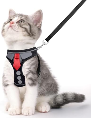 Cat Harness and Leash Set for Walking Escape Proof Vest for Kitten by NCMAMA