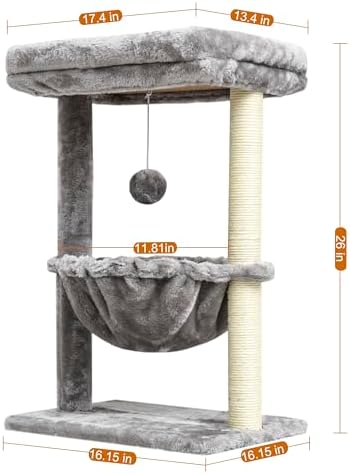 SYANDLVY Small Cat Tree for Indoor Cats, Activity Cat Tower - Image 3