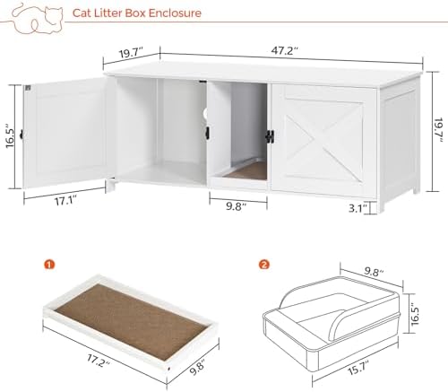 MAHANCRIS Cat Litter Box Enclosure - Image 4