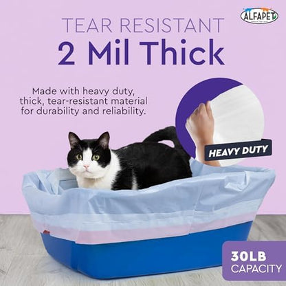 Alfapet Extra Large cat Litter Box Liners-6 Boxes- Heavy Duty 2 mil Thick - Image 4