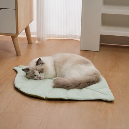 Cat Cooling Mat Cat Leaf Bed Mat Comfortable Soft Fabric Breathable Cozy - Image 7