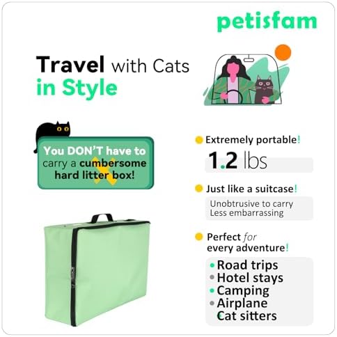 Travel Light with Covered Portable Cat Litter Box Without Any Mess. - Image 4