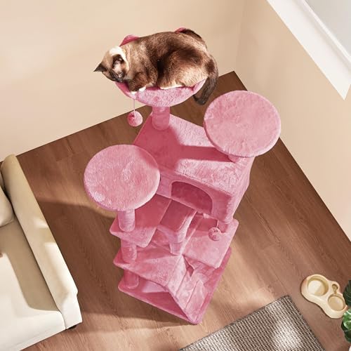 Yaheetech 62in Cat Tree Tower, Double Condo, Scratch Posts - Image 5