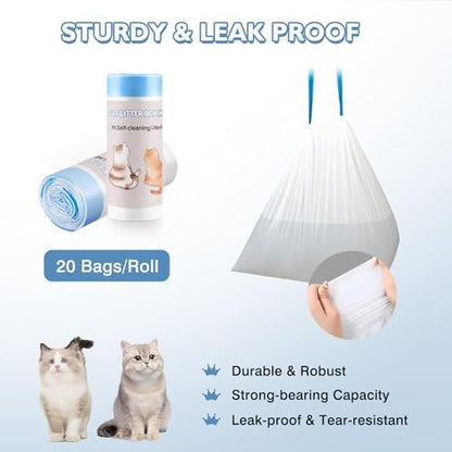 100 Count Self-Cleaning Cat Litter Box Liners Compatible - Image 4