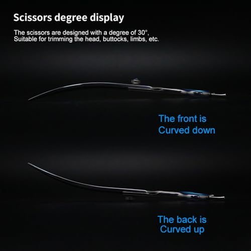 7in 25° Curved Dog Grooming Scissors - Image 2