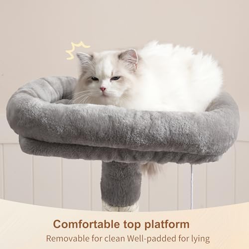 Heybly Cat Tree with Toy, 43.3 inch Cat Tower - Image 2