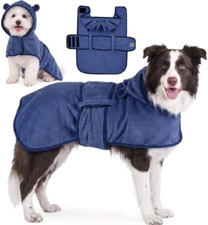 Dog Robes for After Bath Super Absorbent Fast Drying Coat by DENTRUN