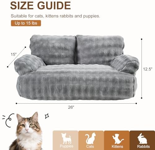 Cat Couch Bed, Cute Pet Sofa for Indoor Cats - Image 5
