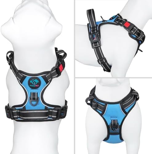 PHOEPET Reflective Dog Harness Large Breed Adjustable No Pull Vest - Image 2