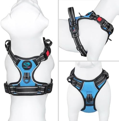 PHOEPET Reflective Dog Harness Large Breed Adjustable No Pull Vest - Image 2