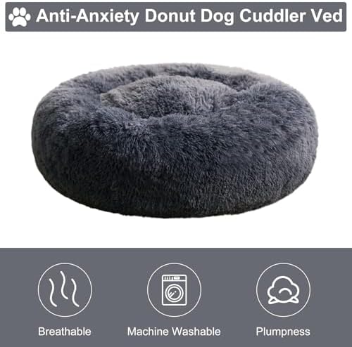 WNPETHOME Large Round Calming Dog Bed Cat Bed - Image 4