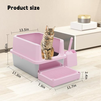 RIZZARI Cat Litter Box Anti-Scatter: Open-Room - Image 6