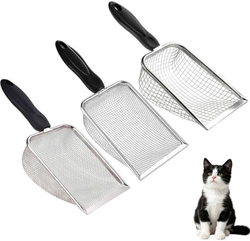 3PCS Cat Litter Scoop, Mesh Kitty Litter Scooper by LUOTIVON