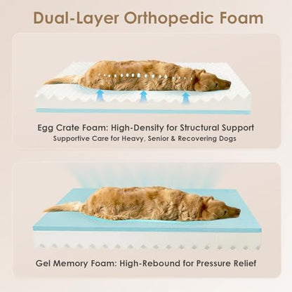 EHEYCIGA Orthopedic Dog Bed for Large Dog, Memory Foam Dog Couch - Image 2