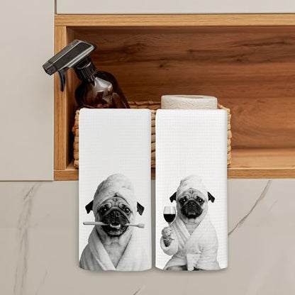 Dog Kitchen Towels Decor Set of 2 - Image 3