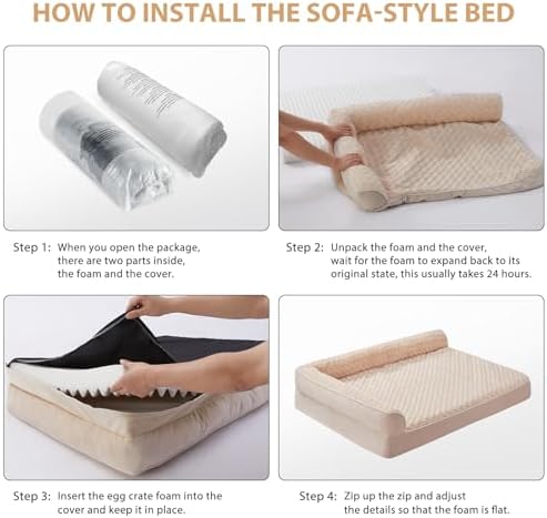 BFPETHOME Orthopedic Washable Dog Bed, Sleeping Couch - Image 6
