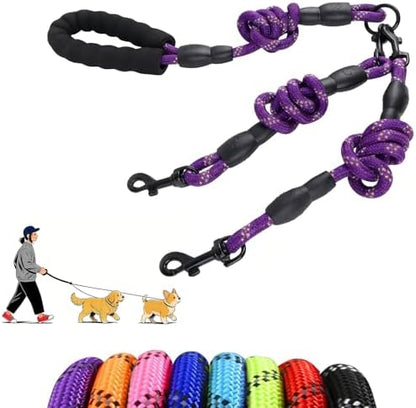 Dual Dog Leash - 360° Swivel No Tangle Walking Leash, Detachable Design by PawLuxe
