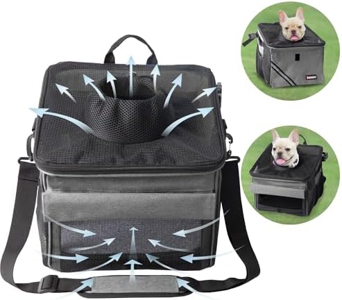 Pet Carrier Bicycle Basket Bag Pet Carrier/Booster Backpack - Image 3