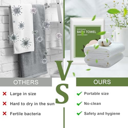 Disposable Bath Towels, 20 Pack 55" x 27.5" Ultra Soft, Quick Dry Disposable - Image 6