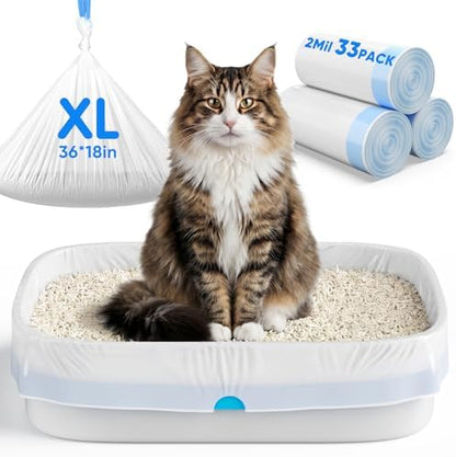 33 Count Jumbo Cat Litter Box Liners by Unknown
