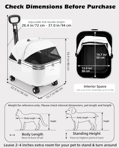 Pet Stroller & Rolling Cat Carrier - Image 4