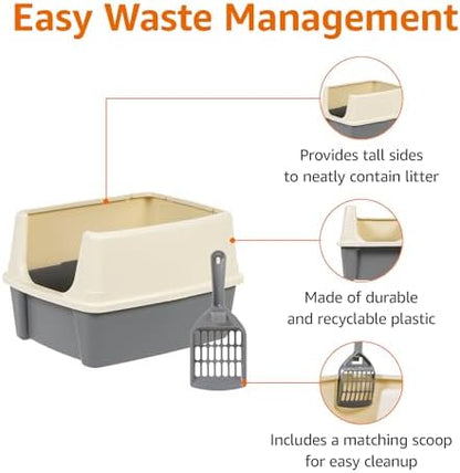 Amazon Basics Large Cat Litter Box - Image 2
