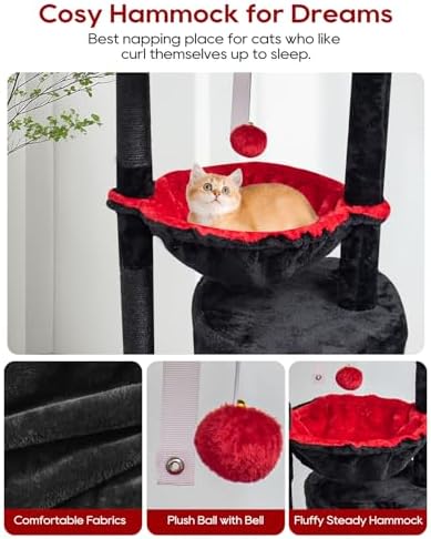 SYANDLVY Gothic Cat Tree with Coffin Bed - Image 3